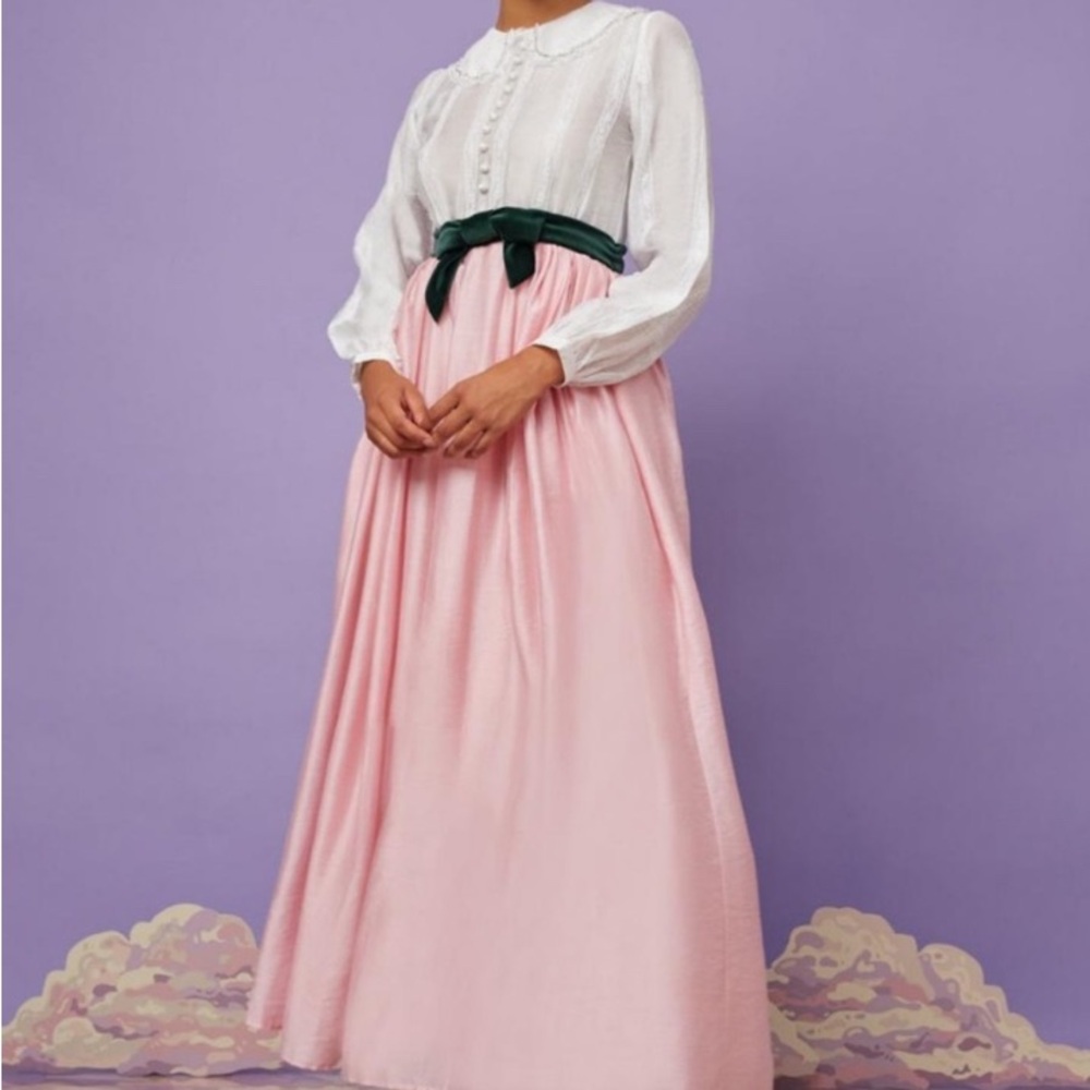 Sister Jane White Dress with Embellished Collar
